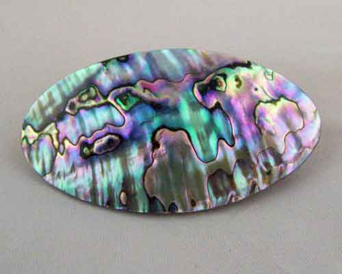 Green abalone barrette
