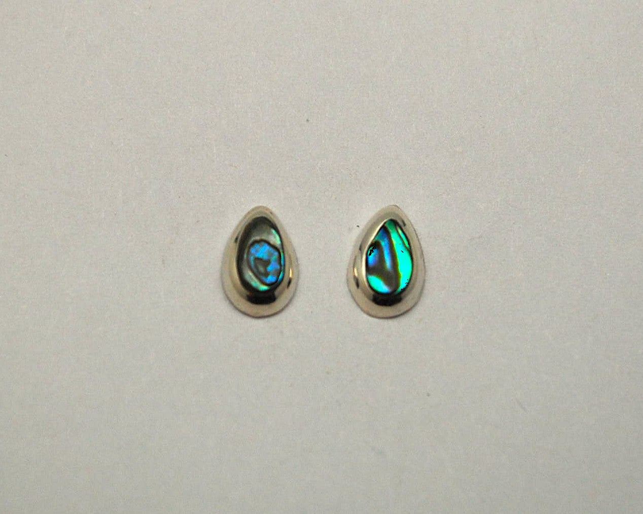 Sterling Silver Abalone Stud Tear Drop