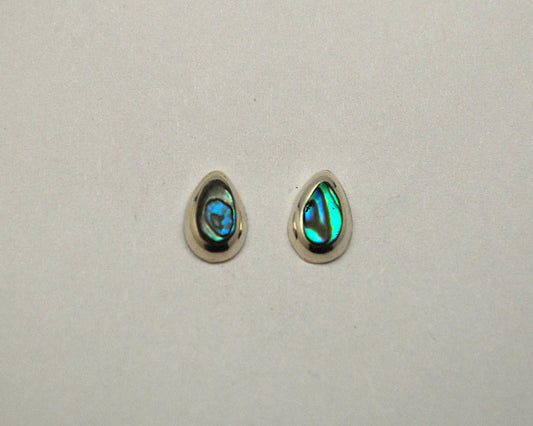 Sterling Silver Abalone Stud Tear Drop SS014