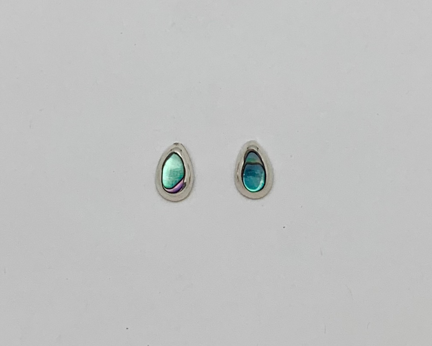 Sterling Silver Abalone Stud Tear Drop
