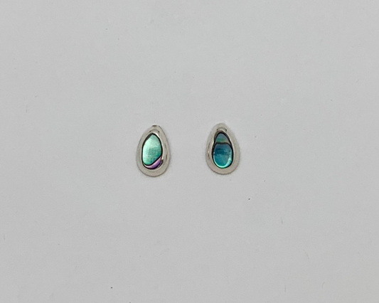 Sterling Silver Abalone Stud Tear Drop